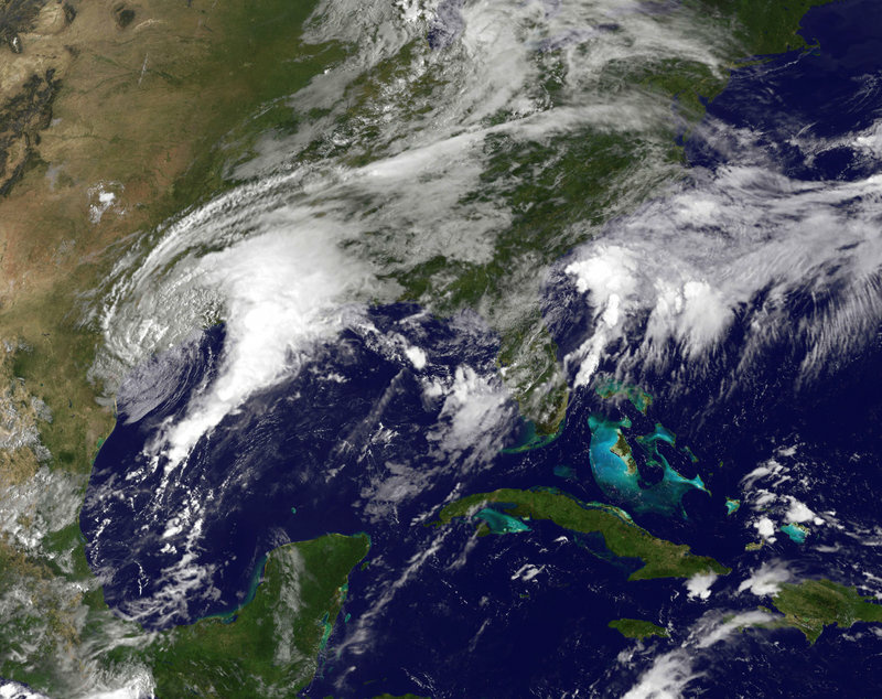 gettyimages-840190396_custom-401b2dce42271f1fd5f4be08b74ac44c5c1317fe-s800-c85.jpg NOAA's GOES East satellite capture of Tropical Storm Harvey as it churns on Monday.
