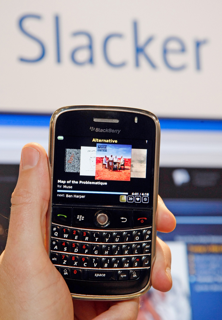 A Blackberry Bold is displayed at the 2009 International Consumer Electronics Show at the Las Vegas Convention Center January 8, 2009 in Las Vegas, Nevada.