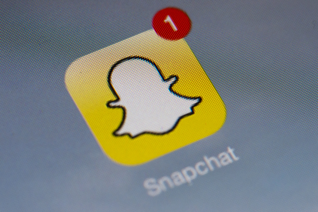 FRANCE-US-IT-INTERNET-SECURITY-SNAPCHAT Snap Chat icon.