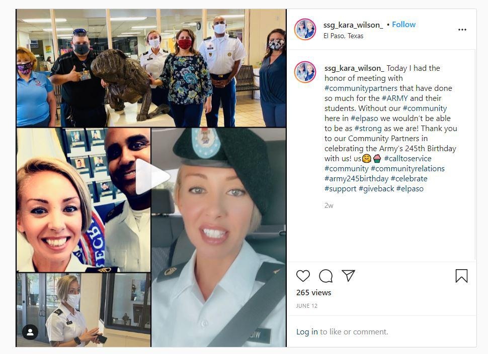 Staff Sgt. Kara Wilson, an Army recruiter in West Texas, maintains an Instagram accout to reach potential recruits. Staff Sgt. Kara Wilson, an Army recruiter in West Texas, maintains an Instagram accout to reach potential recruits.