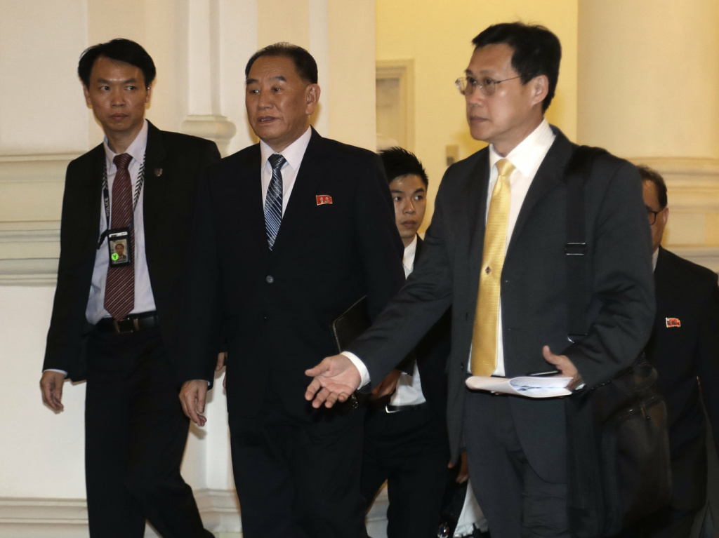 Kim Yong Chol Kim Yong Chol arrives at Singapore's presidential palace on Sunday.