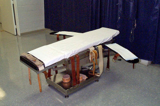 Mercer 10572 Photo from the Virginia Department of Corrections showing the gurney in which convicted sniper John Allen Muhammad was put to death at the Greensville Correctional Center in Jarratt, Virginia.