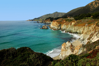 The Monterey Bay coastline.