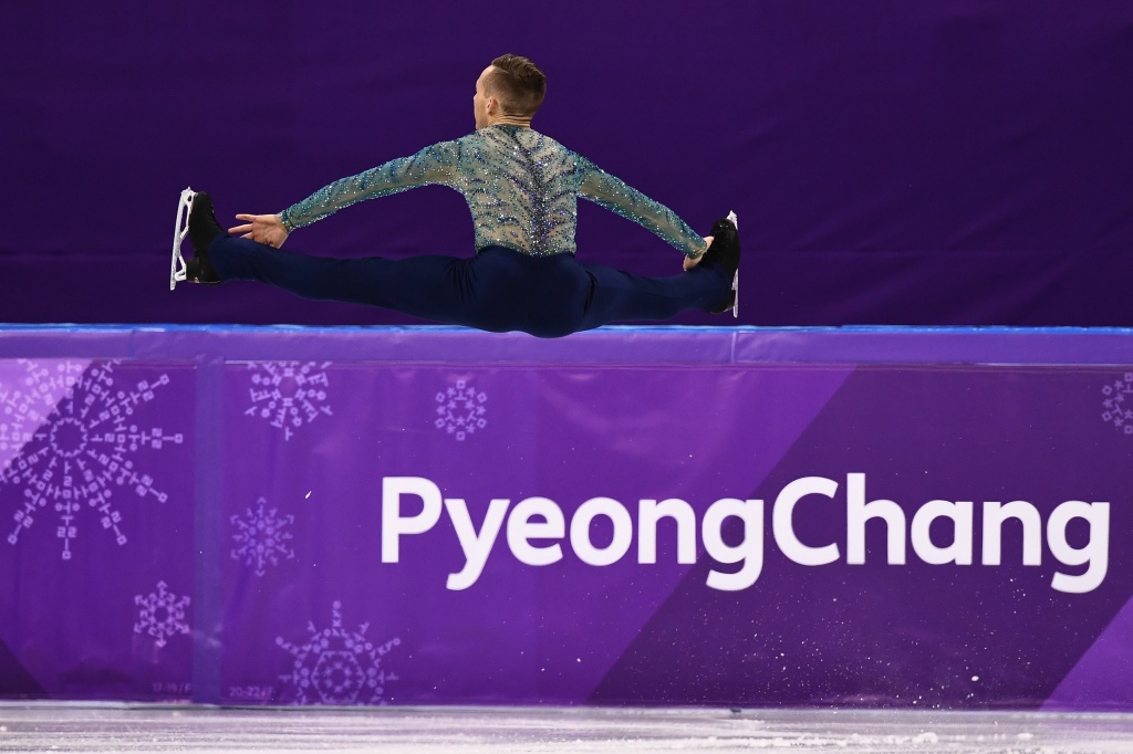 FSKATING-OLY-2018-PYEONGCHANG Adam Rippon of the United States competes during the men's single free program on day eight of the PyeongChang 2018 Winter Olympic Games on February 17, 2018.
