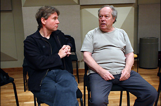 Mercer 7213 LA Phil maestro Esa-Pekka Salonen (L) with his mentor, Jorma Panula.