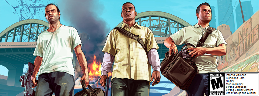 Grand Theft Auto V Promotional material for Grand Theft Auto V.