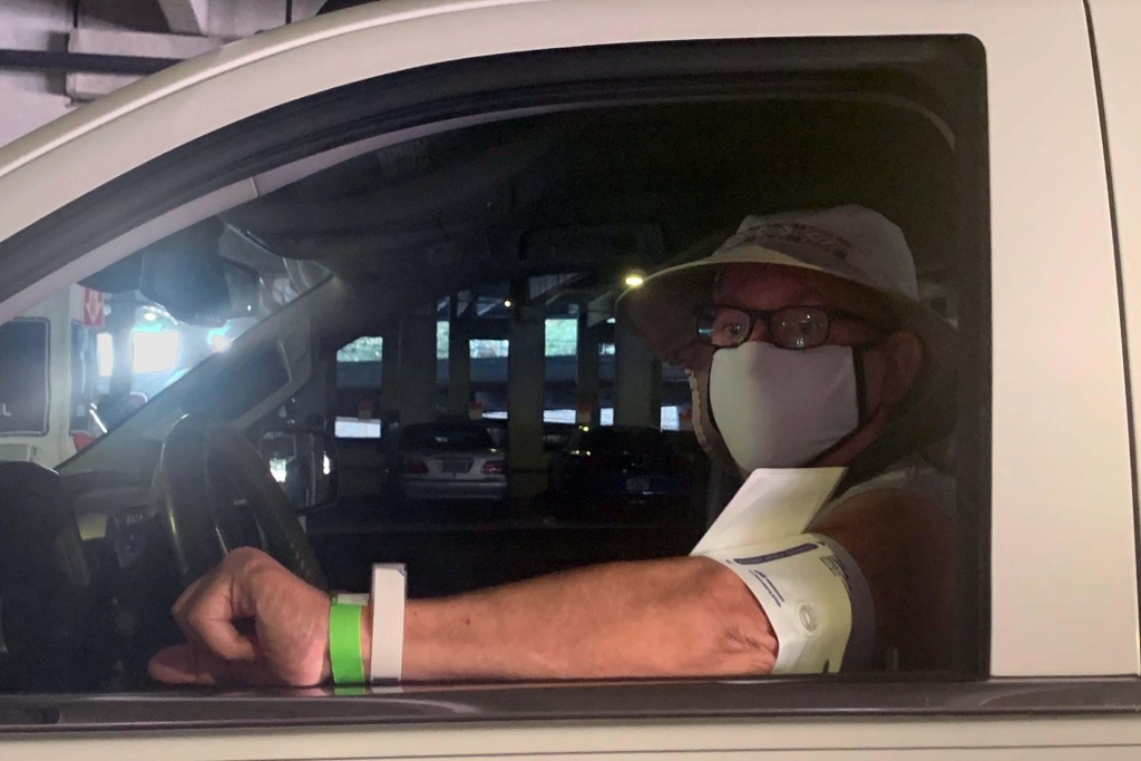 Veteran David Tootle pulls into the Tampa VA parking garage to be seen for back pain. Veteran David Tootle pulls into the Tampa VA parking garage to be seen for back pain.