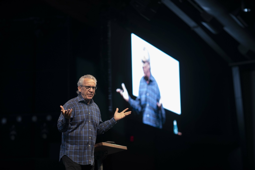 Bill Johnson, senior leader of Bethel Church in Redding, delivers a sermon during Sunday service on April 28, 2019.
Bill Johnson, senior leader of Bethel Church in Redding, delivers a sermon during Sunday service on April 28, 2019.