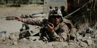 Sergeant Nathan Harris on the battlefield.