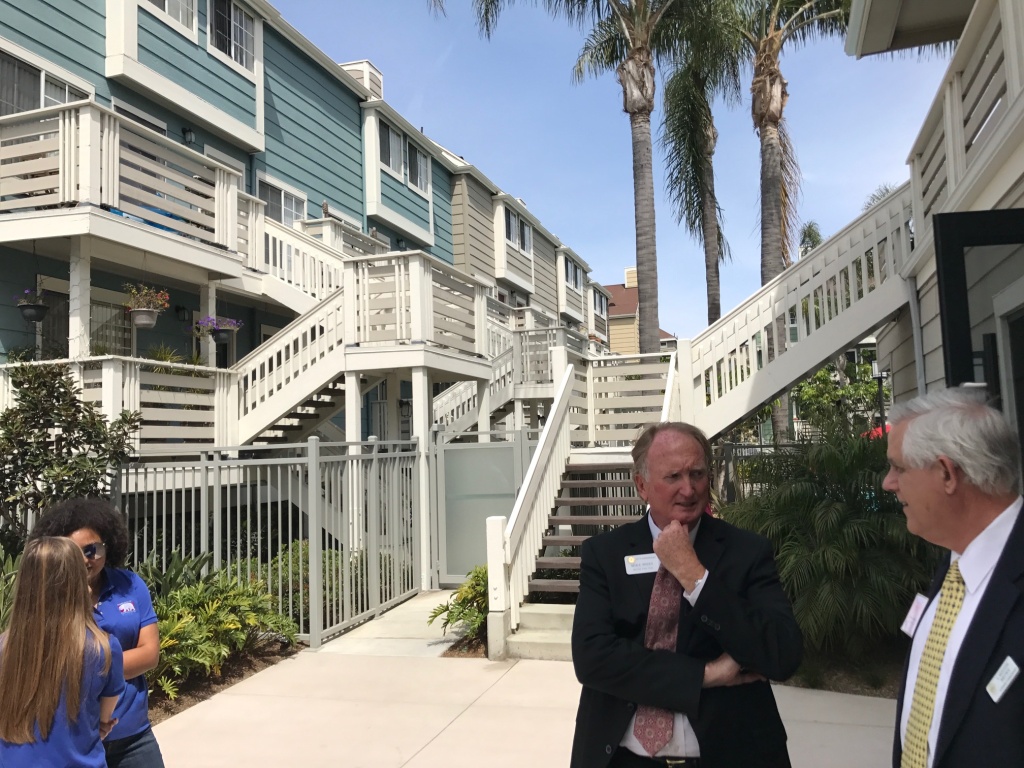 Huntington Breakers apartments Officials from around Orange County tour Huntington Breakers, a renovated apartment complex in Huntington Beach.