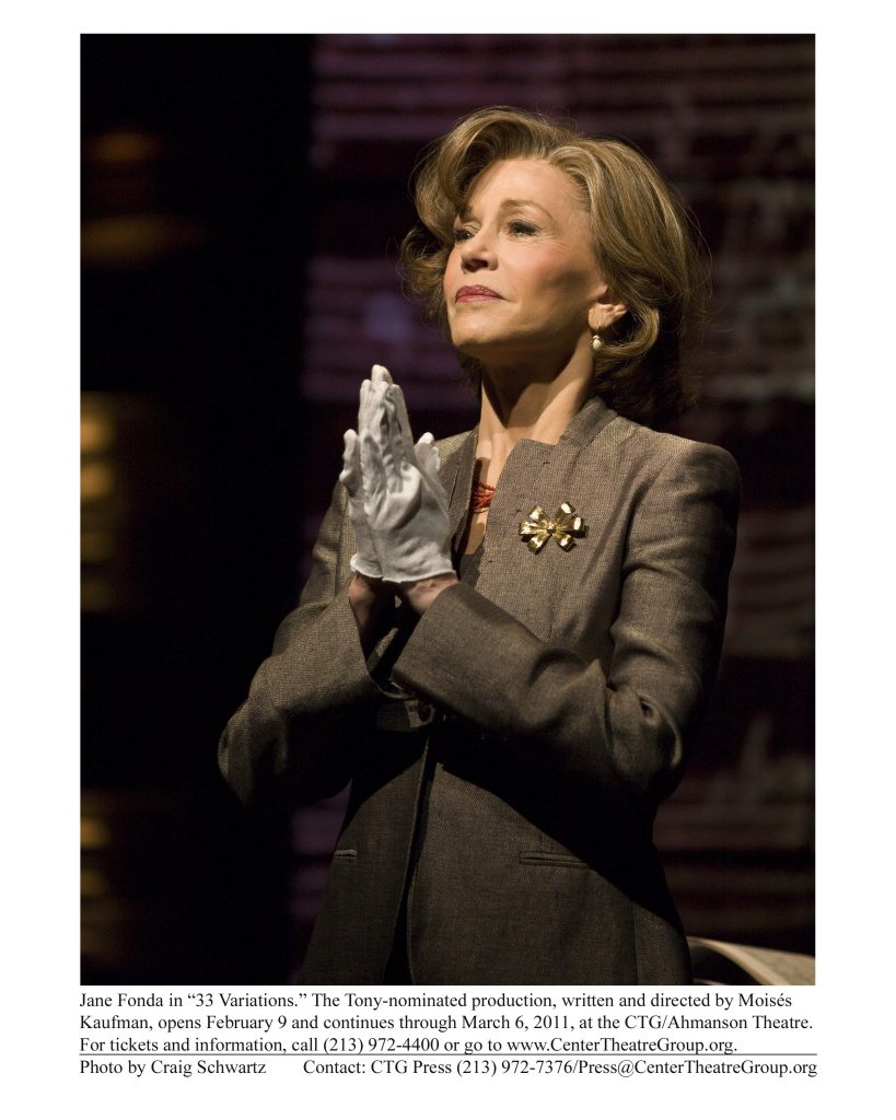 Jane Fonda in "33 Variations." The Tony-nominated production, written and directed by Moises Kaufman, runs from February 9 through March 6, 2011.