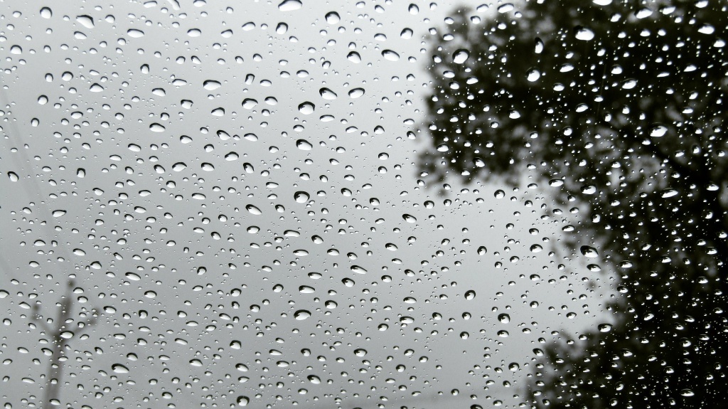 Rain on a windshield Rain on a windshield.