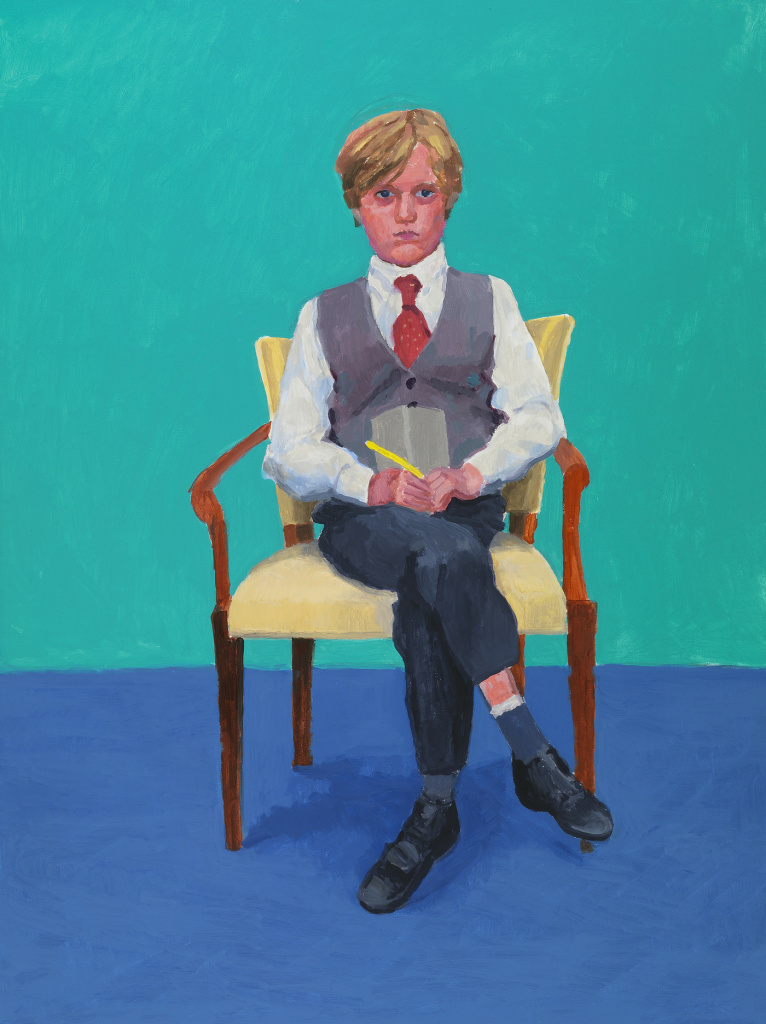 posing for David Hockney Rufus Hale was 11 years old when Hockney painted his portrait. It's a
