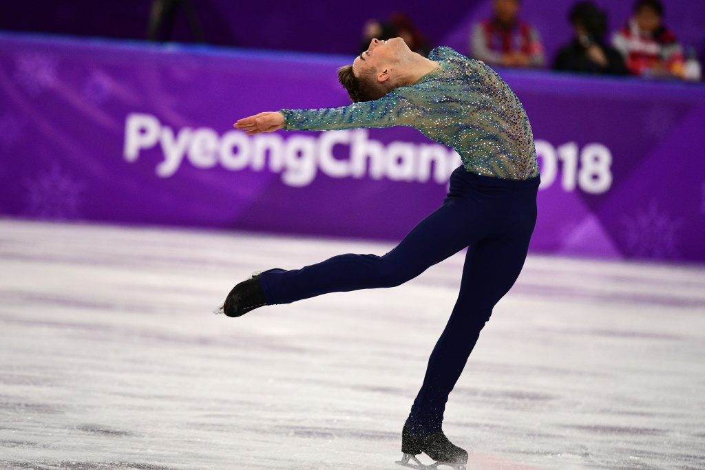 FSKATING-OLY-2018-PYEONGCHANG Adam Rippon of the United States competes during the men's single free program on day eight of the PyeongChang 2018 Winter Olympic Games on February 17, 2018.