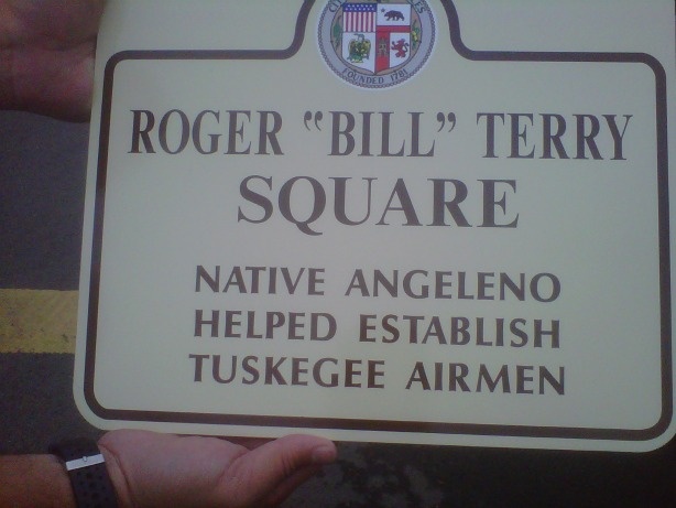The placard for the Roger "Bill" Terry Square dedication, Oct. 21, 2010.