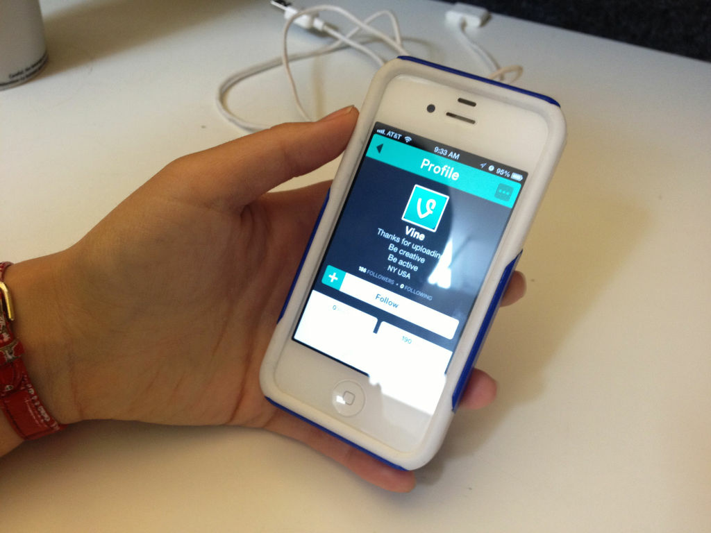 Vine The new Vine app is seen on an iPhone.