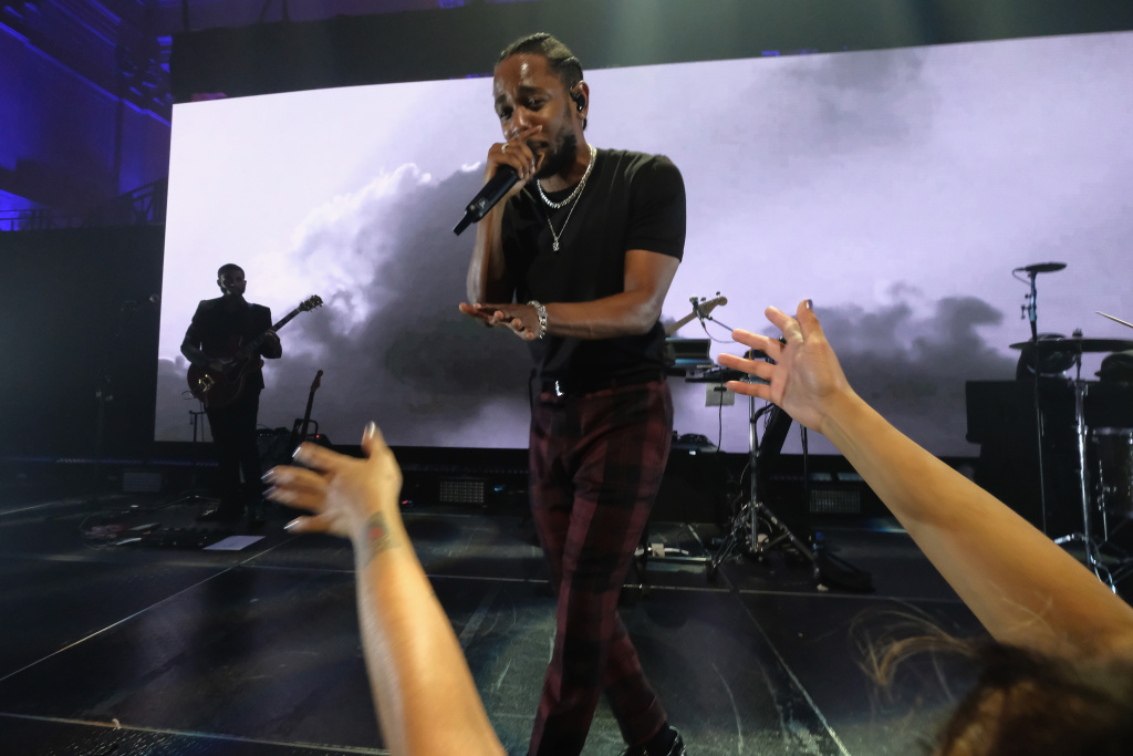 Rihanna's 3rd Annual Diamond Ball Benefitting The Clara Lionel Foundation at Cipriani Wall Street - Inside Kendrick Lamar performs onstage at Rihanna's 3rd Annual Diamond Ball Benefitting The Clara Lionel Foundation at Cipriani Wall Street on September 14, 2017 in New York City. Lamar has earned seven Grammy Award nominations.