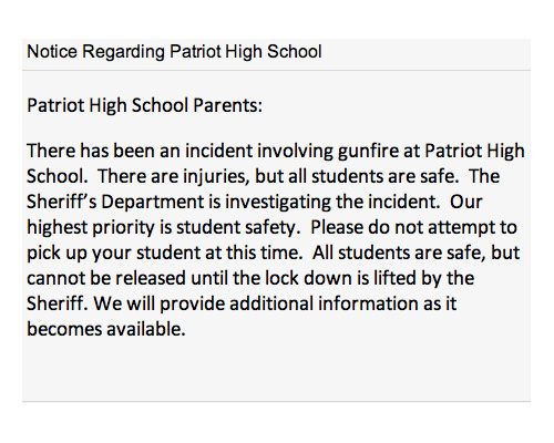 2 killed in shooting at riverside countys patriot high patriot high school riverside ca