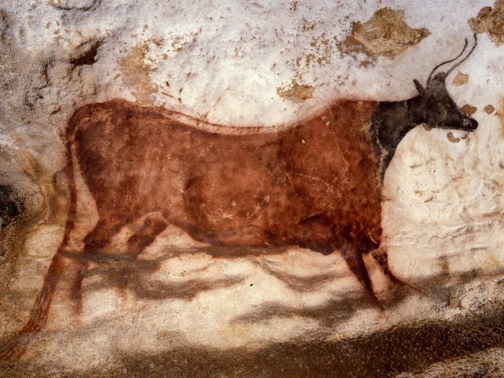 A cave painting from Lascaux, France A cave painting from Lascaux, France