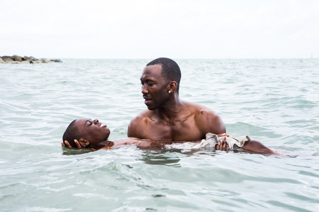 Moonlight swimming Alex R. Hibbert (left) and Mahershala Ali star in the new drama