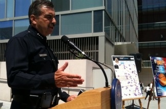 Mercer 18485 Los Angeles Police Chief Charlie Beck speaks to reporters about the Dodgers Stadium beating case on June 2, 2011.