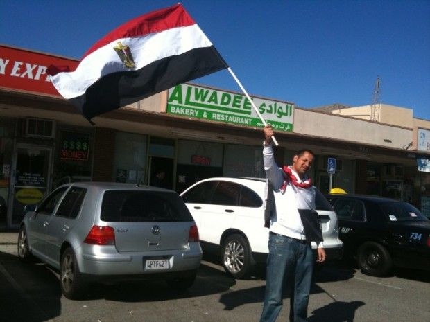 Mohamad Said celebrates outside a bakery on Brookhurst Avenue in Anaheim, a stretch dubbed the Mohamad Said celebrates outside a bakery on Brookhurst Avenue in Anaheim, a stretch dubbed the