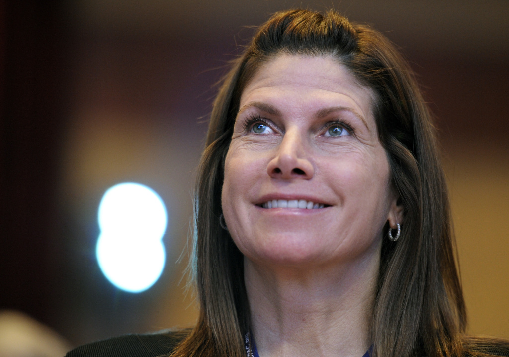 Congress Harassment FILE - In this Feb. 12, 2011, file photo, then-Rep. Mary Bono, R-Calif., listens at the Conservative Political Action Conference (CPAC) in Washington. One current and three former female members of Congress tell The Associated Press they have been sexually harassed or subjected to hostile sexual comments by their male colleagues while serving in the House. For years Bono endured the increasingly suggestive comments from a fellow lawmaker in the House. But when the congressman approached her on the House floor and told her he’d been thinking about her in the shower, she’d had enough. (AP Photo/Cliff Owen, File)