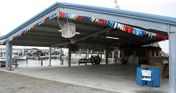 The fireworks show has been canceled in Grand Isle, La., and the beaches are empty.