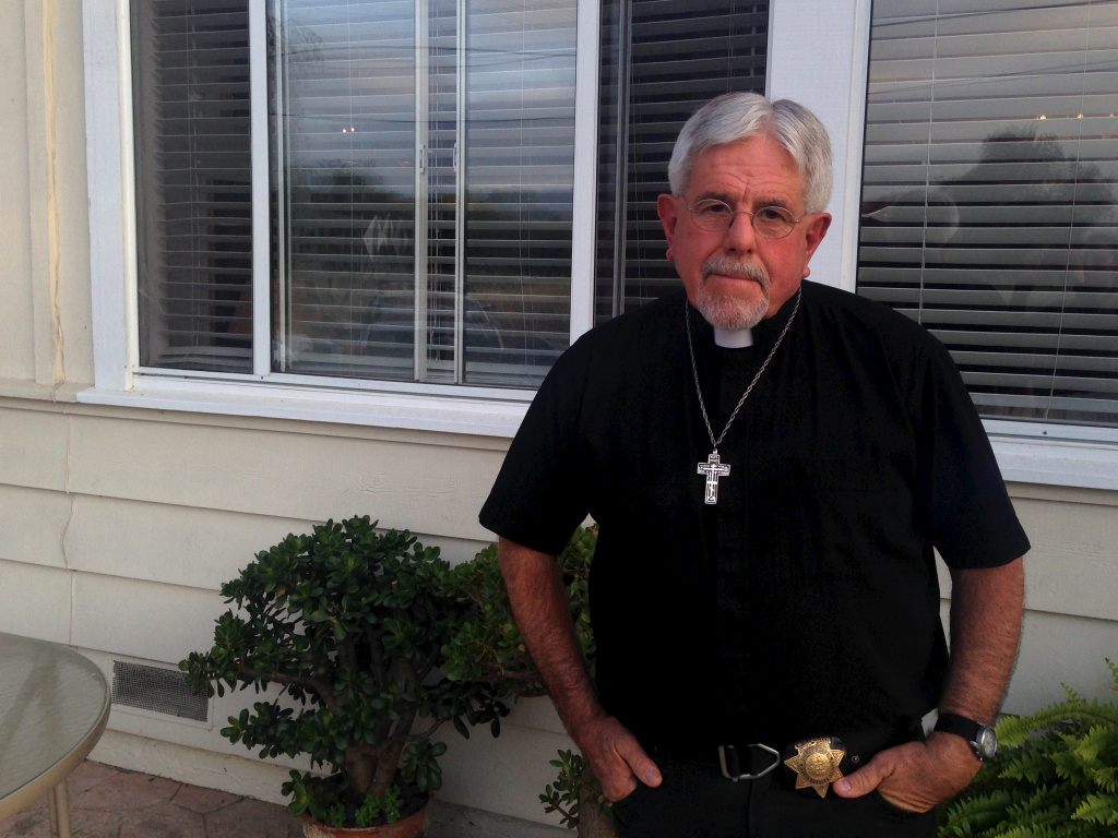 Santa Barbara UCSB As a chaplain for the Santa Barbara County Sheriff's Department, Jon Hedges is often called out to crime scenes to comfort victims.