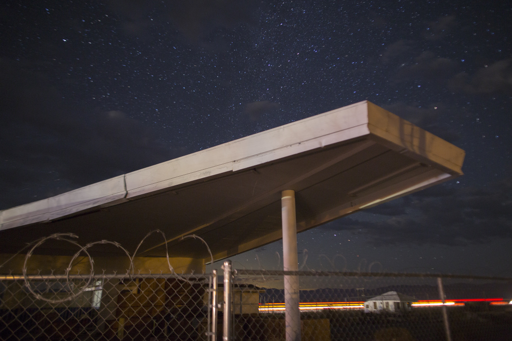 Mojave Trails National Monument Under Review By Trump's EPA Dept. For Possible Downsizing The ruins of a gas station on historic Route 66, which runs through Mojave Trails National Monument, are seen at night on August 26, 2017 in Ludlow, California.