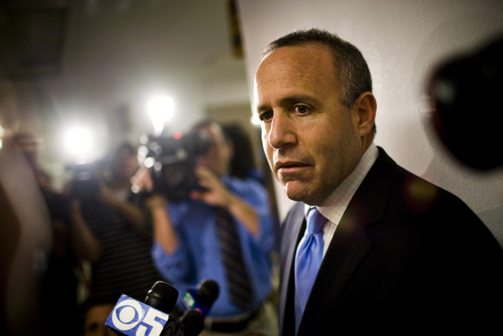 Senate President Darrell Steinberg introduced a bill recently that would give CEQA exemptions for a plan to build a downtown arena for the Sacramento Kings. Senate President Darrell Steinberg speaks with reporters.