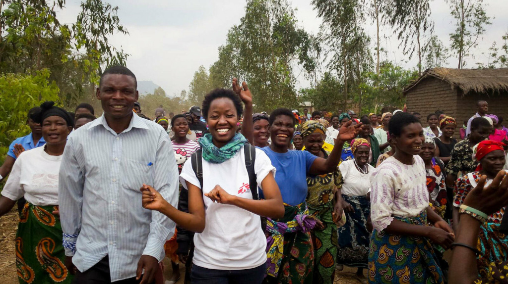 Chenai Mathabire feminism Researcher Chenai Mathabire, center, takes part in an HIV awareness campaign in Malawi in 2016.