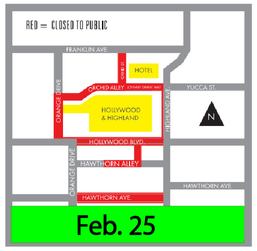 Areas marked in red will be shut down from 6 a.m. Feb. 25 to 6 a.m. Feb. 27. Areas marked in red will be shut down from 6 a.m. Feb. 25 to 6 a.m. Feb. 27.
