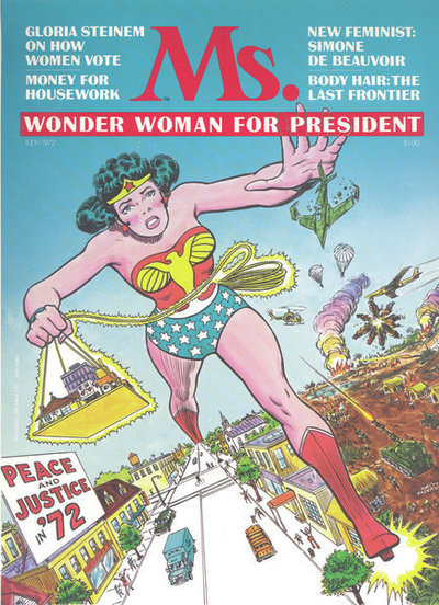 1972---ms-magazine_custom-087fb5d671d822aacdac37d5b522b1cedf0c4a1b-s400-c85.jpg Many feminists of the 1970s, including Gloria Steinem, grew up reading Wonder Woman and considered her an inspiration. In 1972, Ms. magazine put her on the cover.