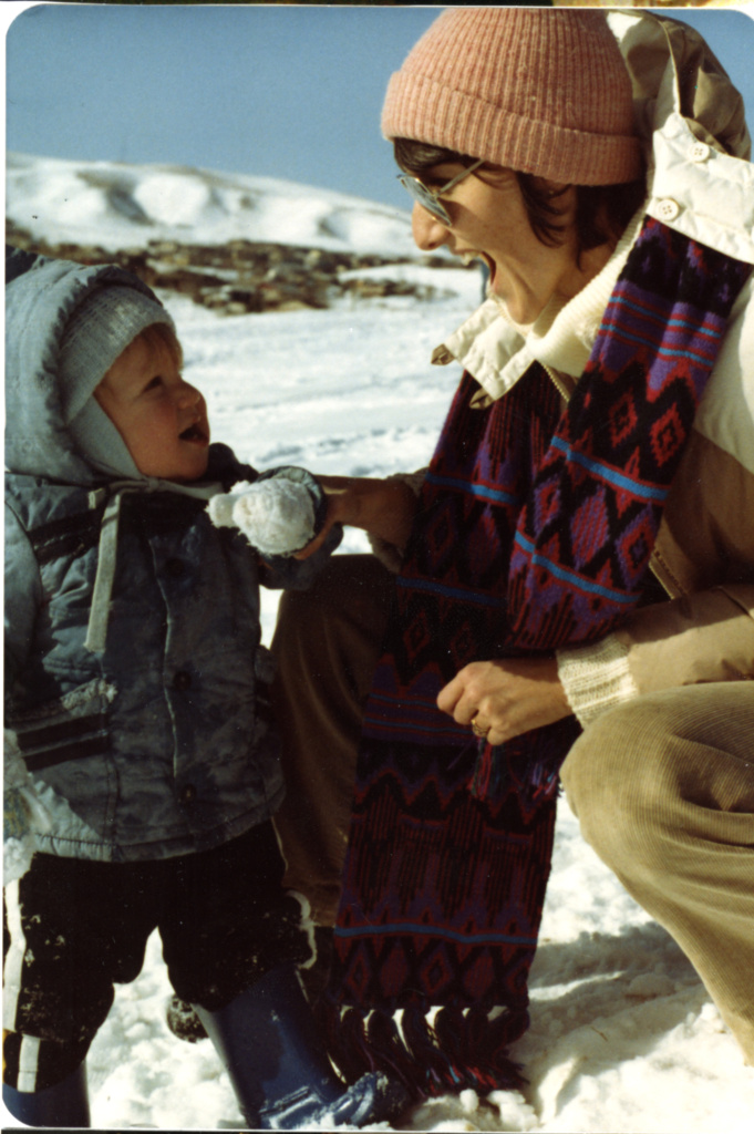 Sue and Dylan in the snow. Sue and Dylan in the snow.