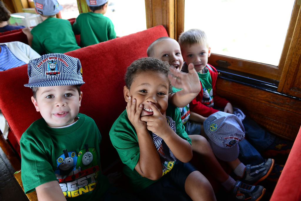 Day Out With Thomas: The Thrill Of The Ride Tour 2014 Goes Green As Thomas The Tank Engine's Best Friend Percy Makes North American Debut Thomas the Tank Engine fans take the first ride on new engine Percy during the Thomas & Friends: A Day Out with Thomas Tour 2014 at Strasburg Rail Road Museum on September 12, 2014 in Lancaster County, Pennsylvania.
