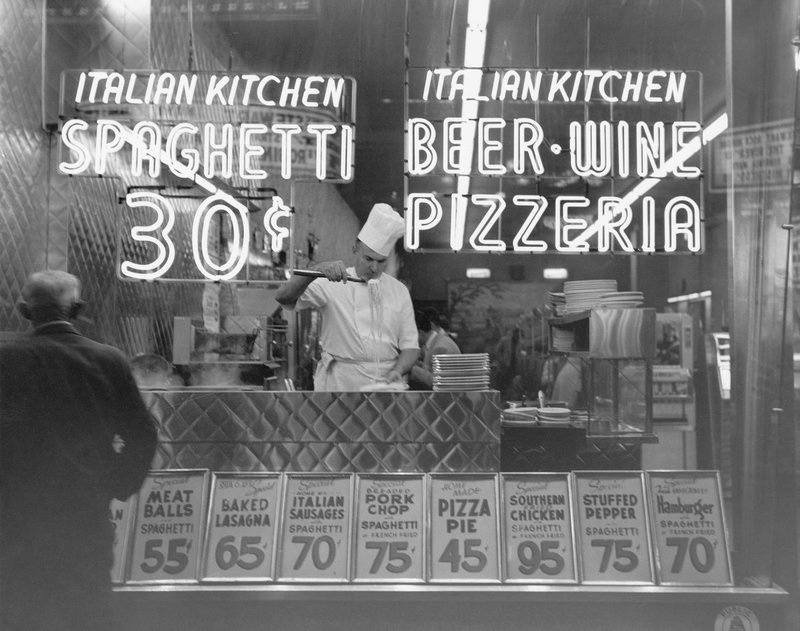 italiankitchen_custom-af360dff8085ae48ec2c39828d876eb9d2659557-s800-c85.jpg A chef cooks spaghetti at an Italian restaurant in Manhattan in 1953. In the late 19th and early 20th century, social workers and nutritionists cautioned that Italian food was too garlicky and spicy — which they said increased the craving for alcohol. It's now America's most popular