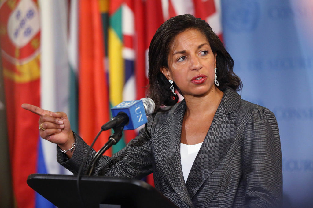 US United Nations Ambassador Susan Rice Speaks To The Press After Meeting On Syria U.S. Ambassador to the United Nations Susan Rice speaks to the media after a U.N. Security Council meeting on Syria on May 30, 2012 in New York City. The Security Council held discussions following a massacre of more than 100 civilians in Houla.