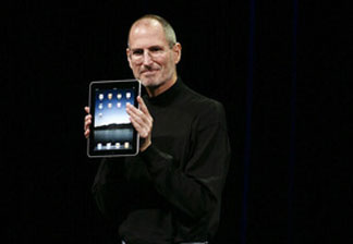 Apple CEO Steve Jobs announces the new iPad in January. Apple had been hinting for months that the highly anticipated device would be a game-changer and it has launched a new market for tablets.