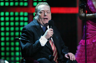File photo: Hustler magazine publisher Larry Flynt accepts an award during the 25th annual Adult Video News Awards Show at the Mandalay Bay Events Center January 12, 2008 in Las Vegas, Nevada.