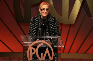 Mercer 18659 Producer Laura Ziskin, winner of the Producer's Guild of America's 2011 Visionary Award, spoke onstage during the 22nd Annual Producers Guild Awards at The Beverly Hilton hotel on January 22, 2011.