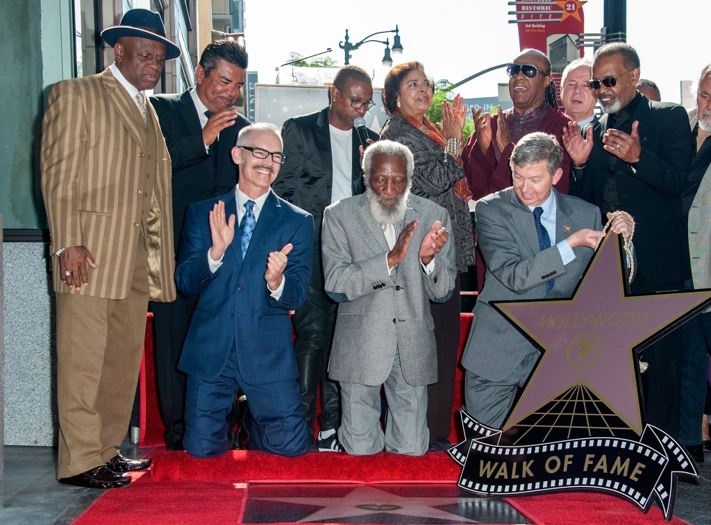 US-ENTERTAINMENT-HOLLYWOOD WALK OF FAME-GREGORY Comedian Dick Gregory receives a star on the Hollywood Walk of Fame on February 2, 2015.