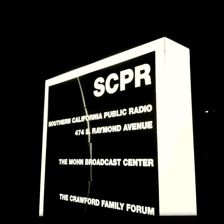 Hipstamatic photo of KPCC's Raymond Street plinth. Hipstamatic photo of KPCC's Raymond Street plinth.