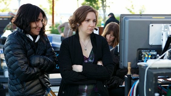 'Girls' (Left to right) Jenni Konner and Lena Dunham on the set of