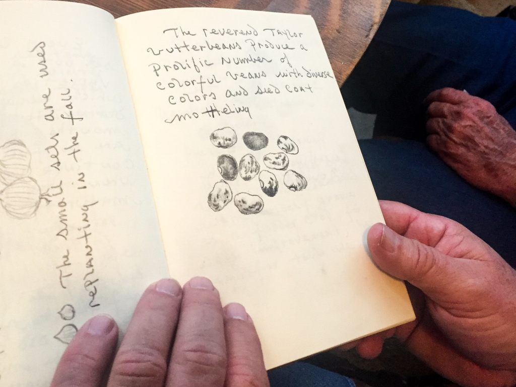 Seed preservationist John Coykendall, also a trained artist, keeps detailed journals of all of his seed expeditions, something he calls Seed preservationist John Coykendall, also a trained artist, keeps detailed journals of all of his seed expeditions, something he calls