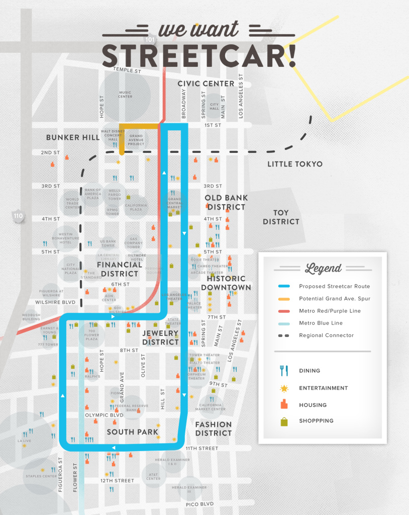 A map from a third party construction authority shows the proposed route for the streetcar. A map from a third party construction authority shows the proposed route for the streetcar.