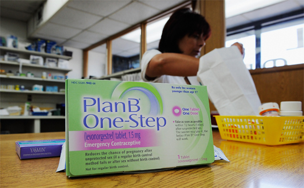 Prescription contraceptives for women sit on the counter of a drug store on August 1, 2011 in Los Angeles, California. Under new standards issued by the Obama administration, health insurers are required to cover all government-approved contraceptives for women, without co-payments or other charges.