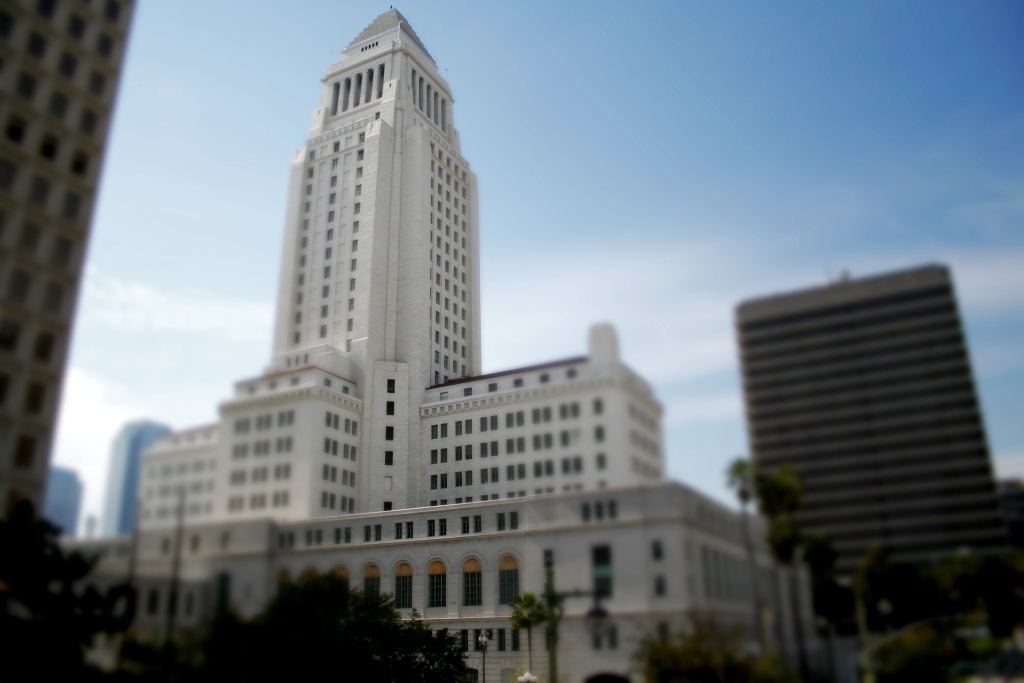 LA City Hall Tilt Shift The fight between the Department of Water and Power and City Hall lives on as an appeals court considers whether the controller can audit the books of two private groups funded with public money.