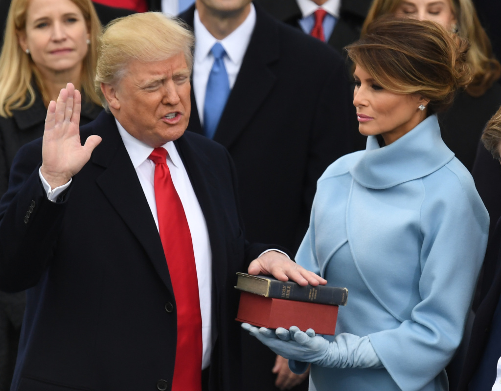US-POLITICS-TRUMP-INAUGURATION-SWEARING IN U.S. President-elect Donald Trump is sworn in as President on January 20, 2017 in Washington, DC.