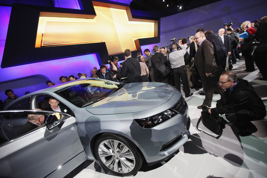 The New York International Auto Show Kicks Off In New York City Media members and enthusiasts inspect the newly unveiled 2014 Chevrolet Impala at the New York International Auto Show at the Jacob Javits Convention Center on April 4, 2012 in New York City. The New York International Auto Show features nearly 1,000 brand new vehicles from all auto industry sectors and is open to the public April 6-15.